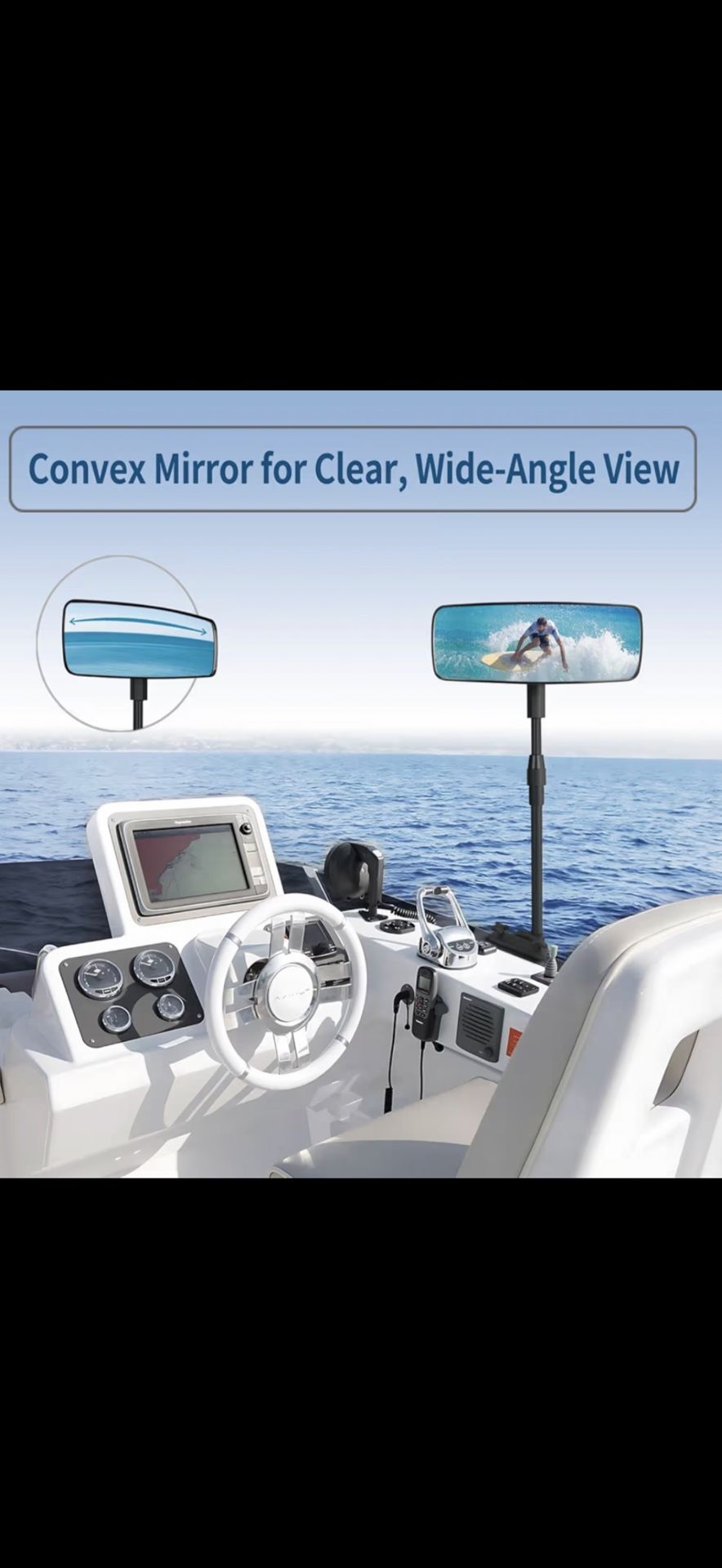 Marine Boat Rearview Mirror