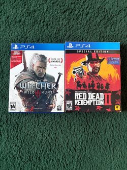 PS4 Game Bundle – Witcher 3 & Red Dead Redemption 2