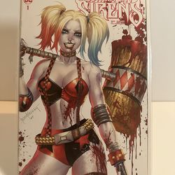 Gotham City Sirens #1- Harley Quinn Battle Damage Tyler Kirkham Trade LTD 1000