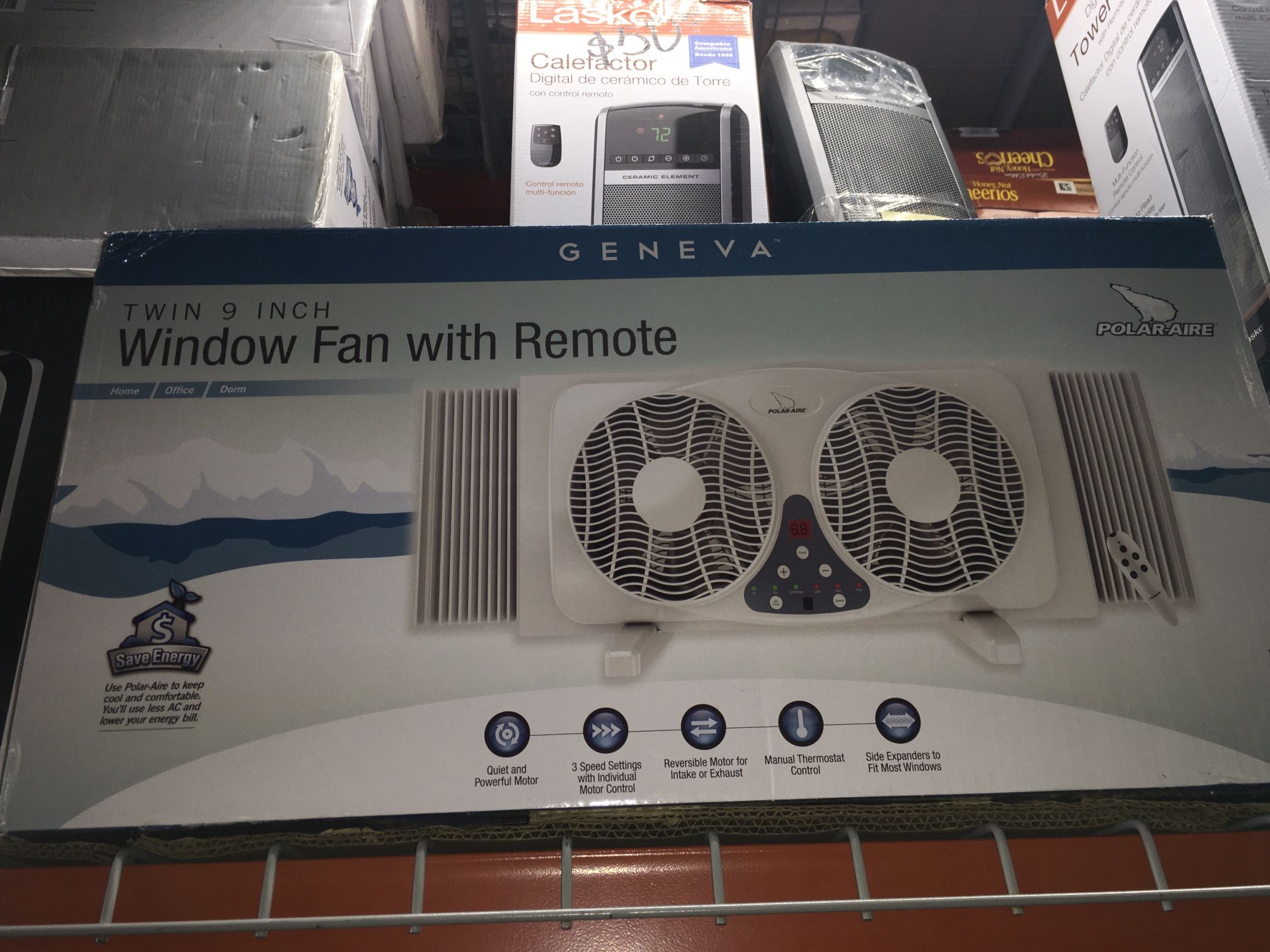 Geneva Window Fan With Remote