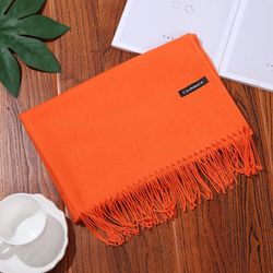 Autumn and winter new Korean style warm versatile knitted solid color scarf