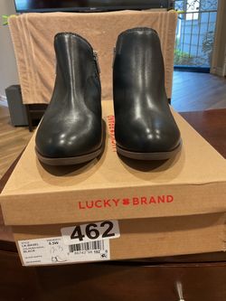 Lucky Brand LK-Basel Black Ankle Boots Size 6.5W