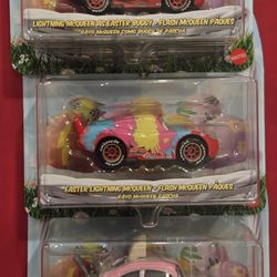 Disney Pixar Cars 3 Car Set.  "Lightning McQueen As Easter Buggy",  "Easter Lightning McQueen" and "Easter Buggy", VHTF