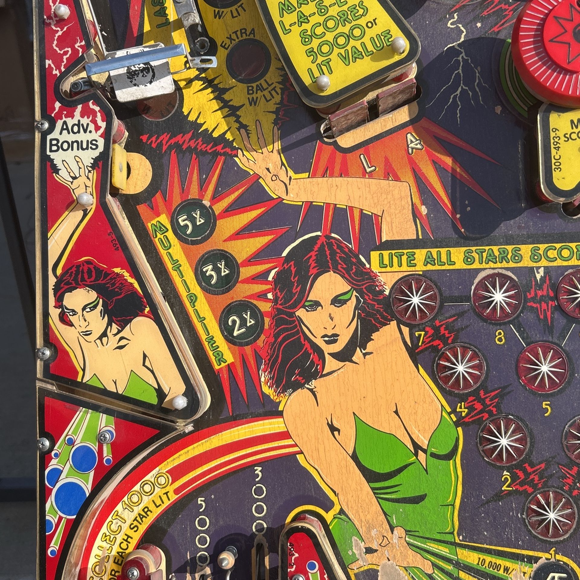 Williams Laser Ball Pinball Playfield