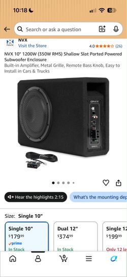 10 inch subwoofer box