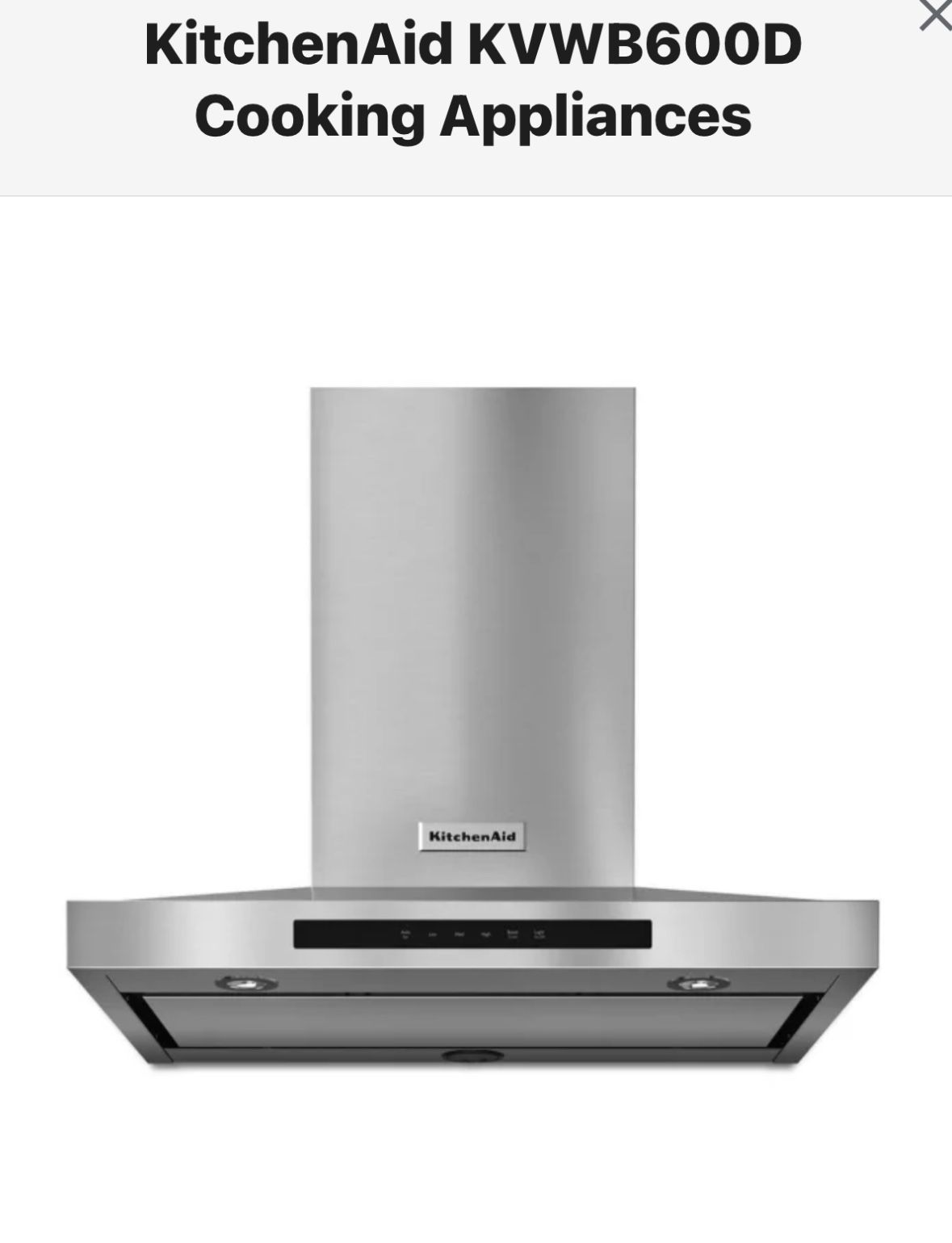 Kitchenaid Vent Hood