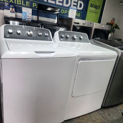 SET GE STEAM WASHER AND ELECTRIC DRYER BRAND NEW OPEN BOX 