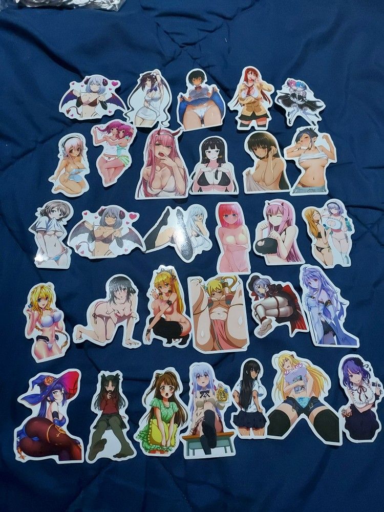 30 Waifu Anime Stickers 