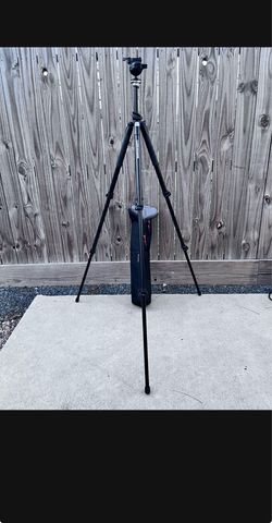 Like New Manfrotto 055XPROB Tripod With Manfrotto 332RC2 Grip Action Ball Head With Quick Release And Manfrotto MBAG80PN Padded Tripod Bag