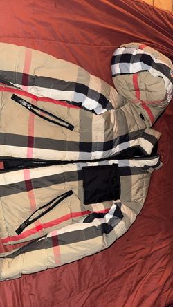 Authentic Reversible Burberry Check Puffer Jacket with Hood