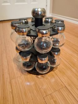 Spice Rack with Glass Jars