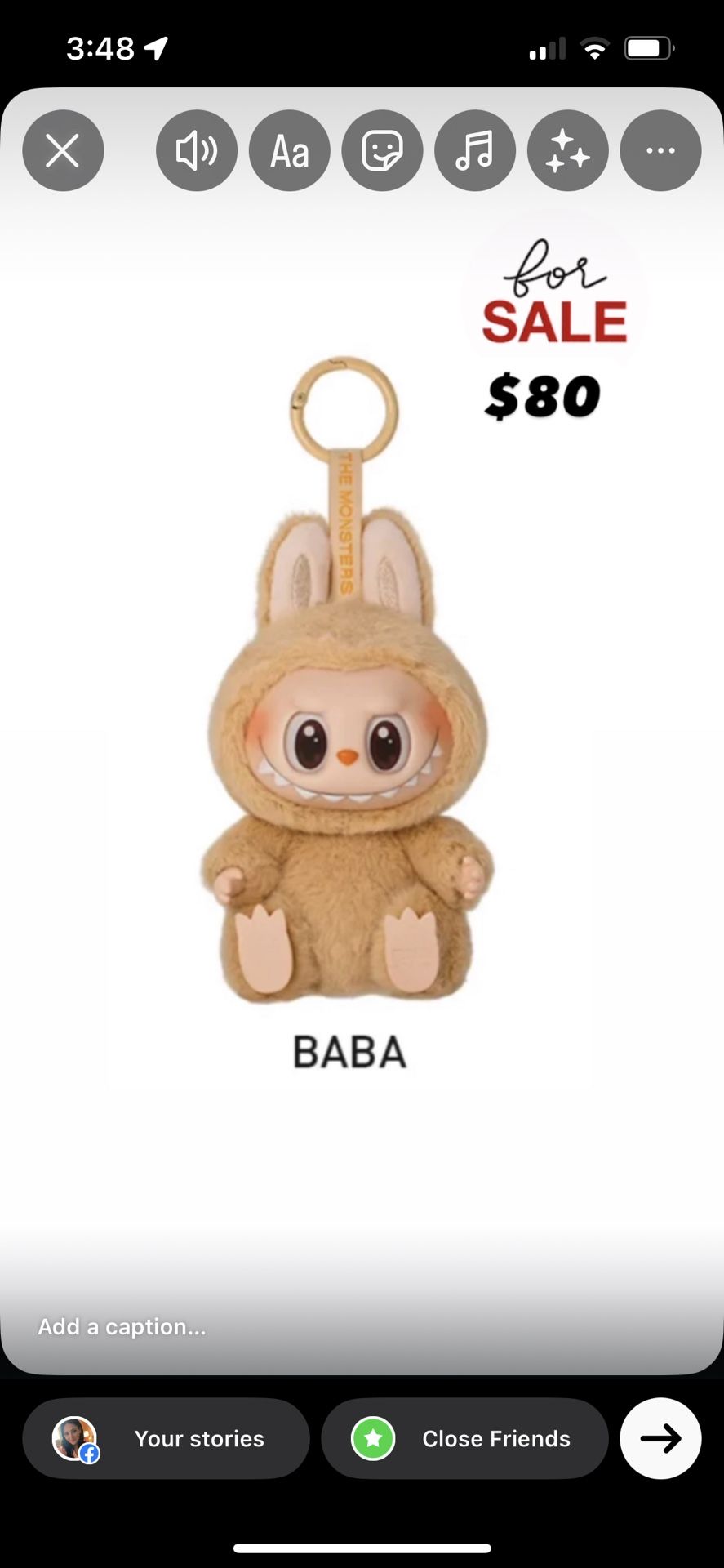 Authentic “have a Seat” Labubu: Baba