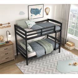 Brand New Black Or White Twin Twin Bunkbed