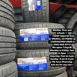SET OF NEW TIRES, 255/55R18 ATLANDER HT 109W XL, INCLUDING MOUNTING AND BALANCING. ASK ME FOR ANY SIZE OR BRAND, LLANTAS NUEVAS
