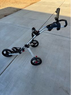 Golf pushcart.
