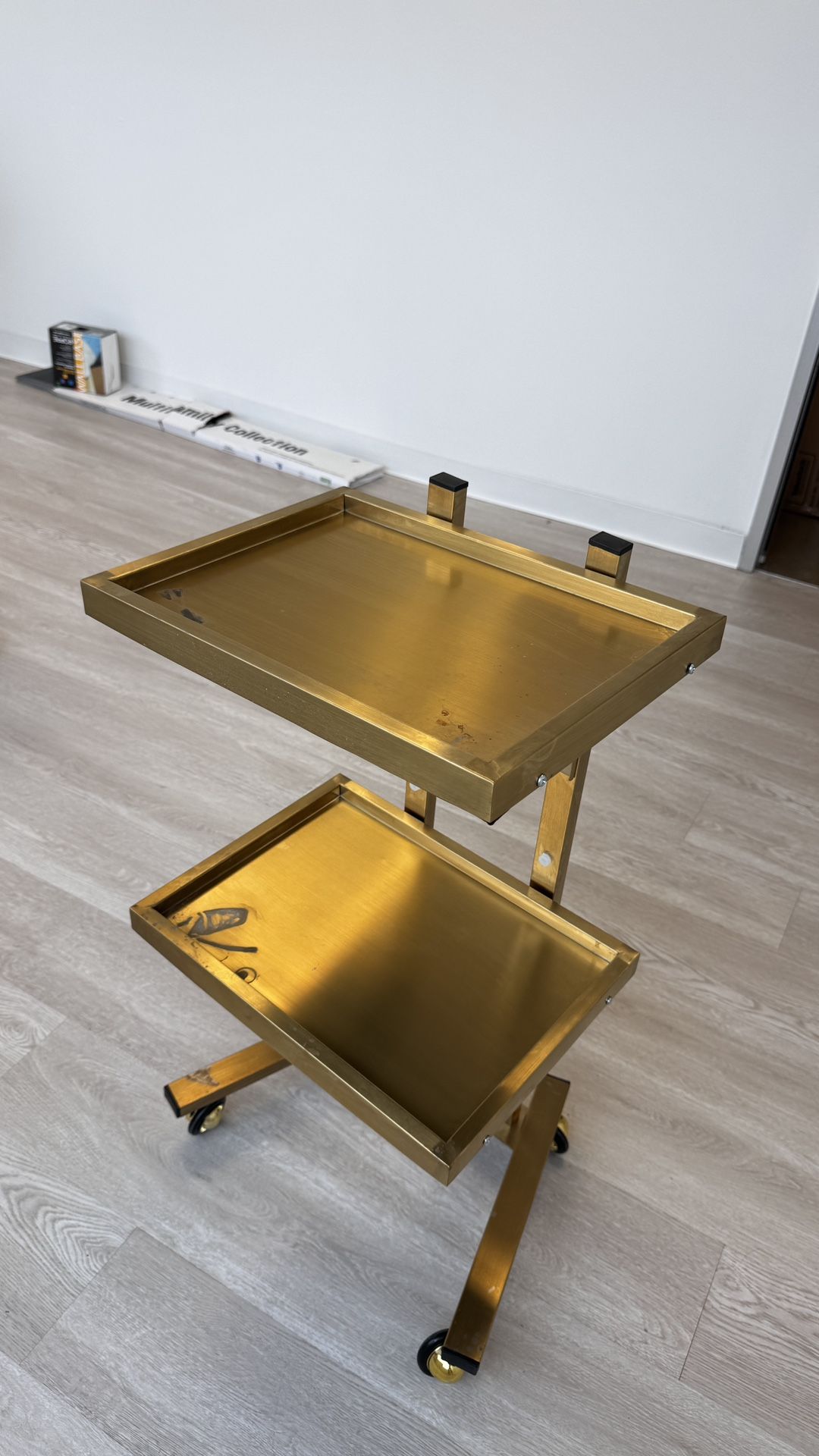 Gold Tray Trolley Beauty