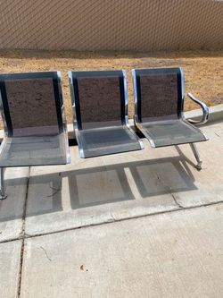 2 sets of chairs of metal