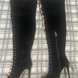 Thigh High Suede Boots. New But Not In Box Size 8