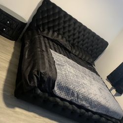 New In Box King Bed Frame With New Mattress (Read Description Below)