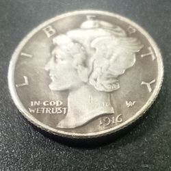 Vintage  1916 Dimes  2 Coins