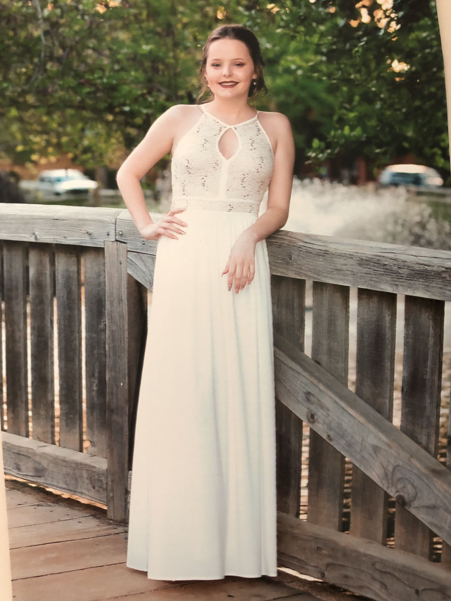 Prom Dress Size Perfect Condition David's Bridal store Gold