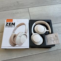Creative Zen Hybrid 2 (Cream) Wireless Over-ear Headphones w/ Hybrid ANC, EF1140
