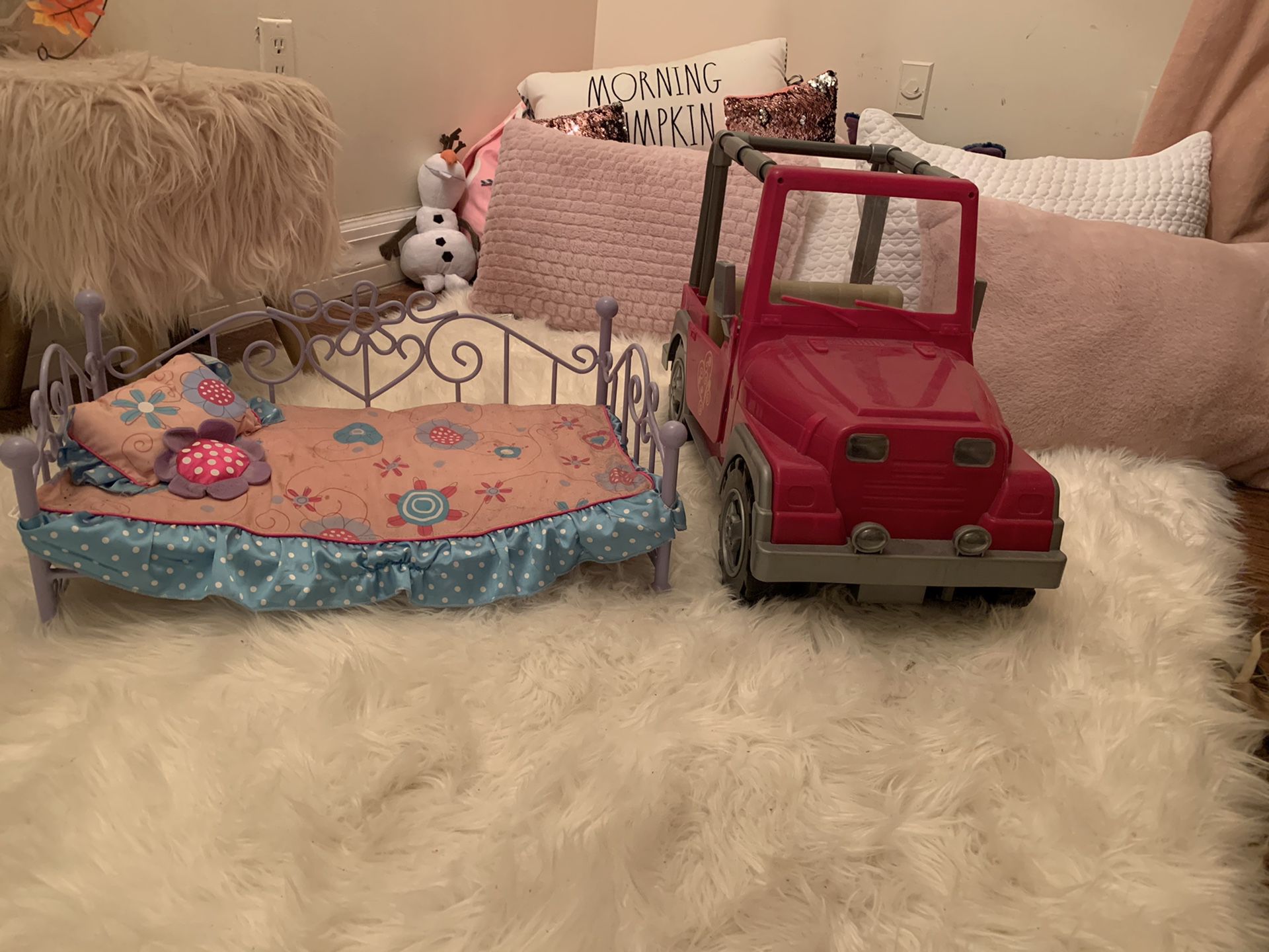 American Girl Doll Bed and Jeep
