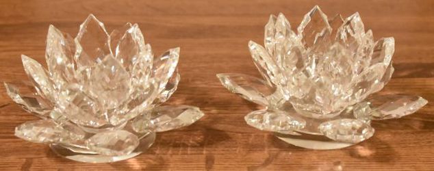 Pair of Crystal candle holders