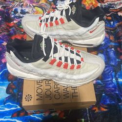 Nike Air Max 95 Light Bone/Habanero Red-black