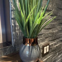 26-Inch Green Indoor Pampas Grass Artificial Plant in Ceramic Pot