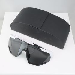 Prada Linea Ross’s Oversized Shield Sunglasses in White