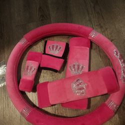 Pink Crown Car Accessories 