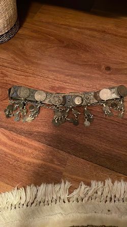 Vintage tribal coin belt