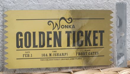 Willy Wonka Golden Ticket Sealed