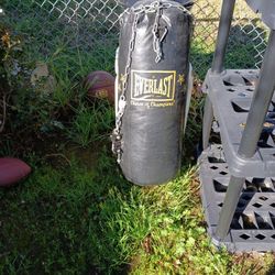 Used Everlast Heavy Duty Punching Bad With Attachment 