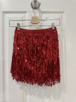 Red Sequin Skirt Size 0-2