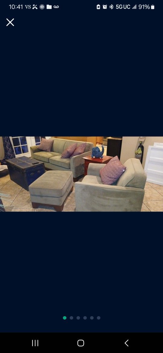 Couch, Chair, Ottoman