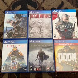 PS4 games in good condition   10.00 each