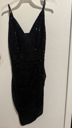 Black Short Prom Dress With Sequence