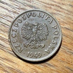 Poland 5 Groszy - Polish Bronze Coin 1949 