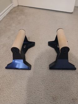 Wood grip pushup handles