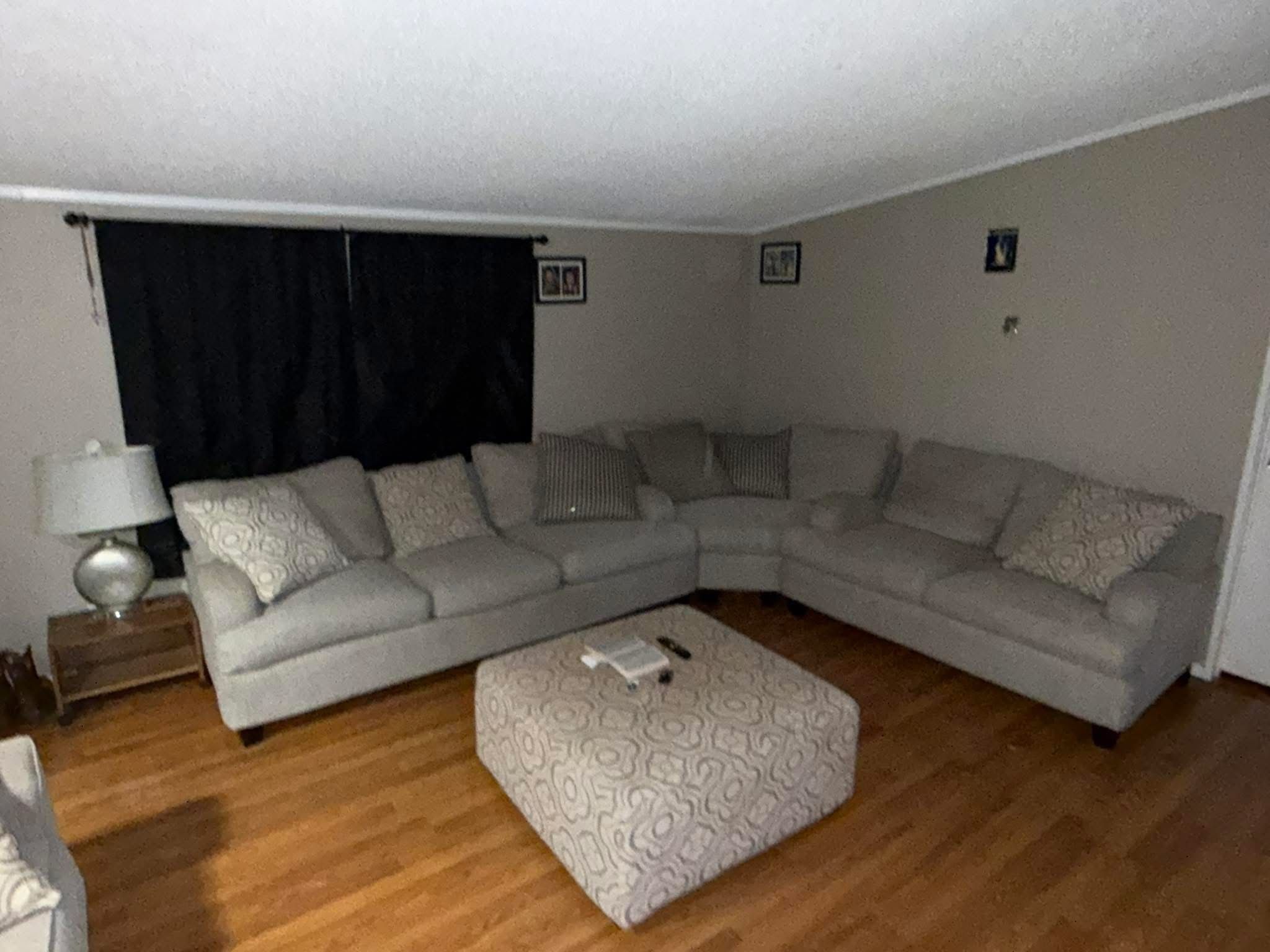 Sectional couch and ottoman 