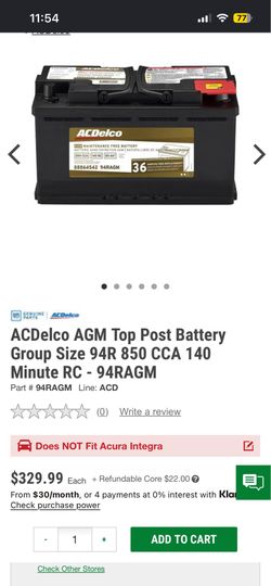 ACdelco battery AGM