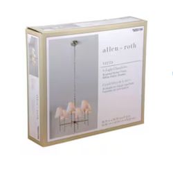 NEW Factory Sealed/ allen + roth Vitta 6-Light Chandelier - Brushed Nickel (#(contact info removed))