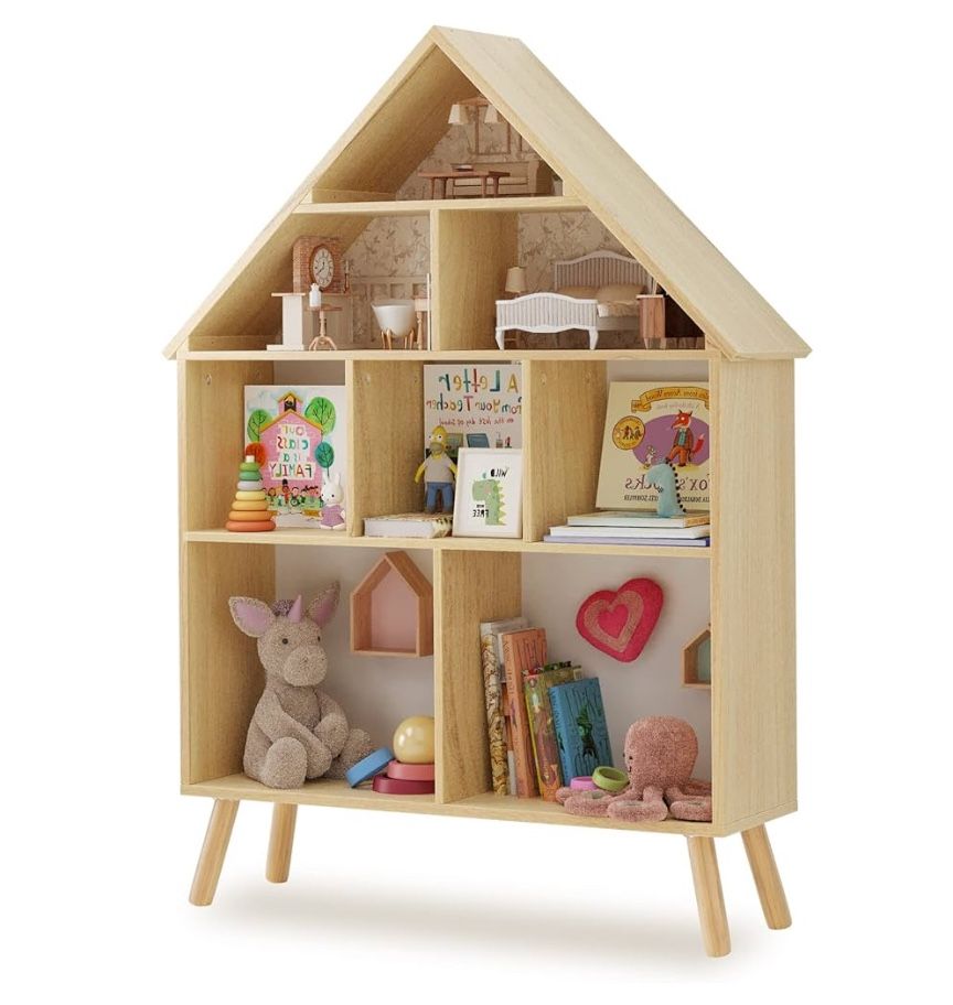 4-Tier Wooden Bookshelf & Storage Display Organizer