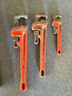 RIDGID Heavy-Duty Pipe Wrenches – 3-Piece Set
