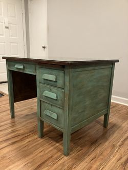 Deep Green Wooden Desk