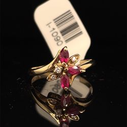 14KT Yellow Gold Ring 2.40g Size 6-1/2 I-1090