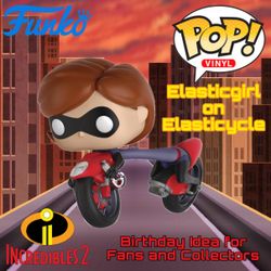 (NEW) Funko POP! Ride Disney: Incredibles 2 #45 Elastigirl with Elasticycle (VAULTED) (PERFECT Birthday Gift Idea for Fans and Collectors)