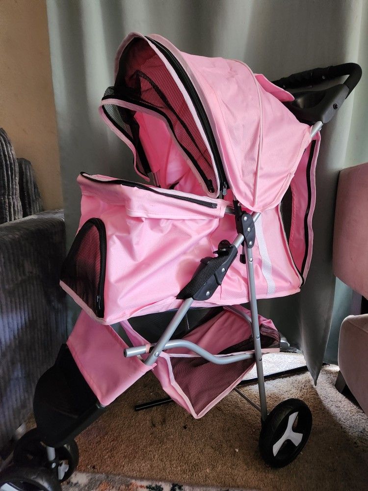 Pink Dog Stroller